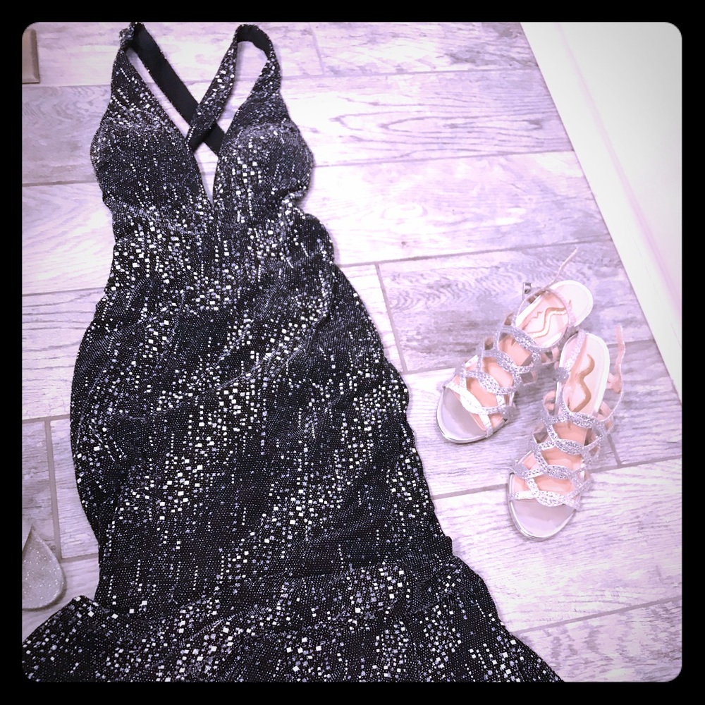 Jasz couture v-neckline beaded dress